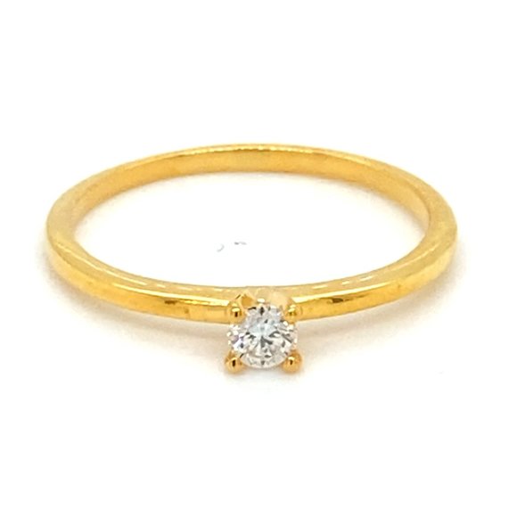 Diamond .11ct Solid 14K Yellow Gold Ring